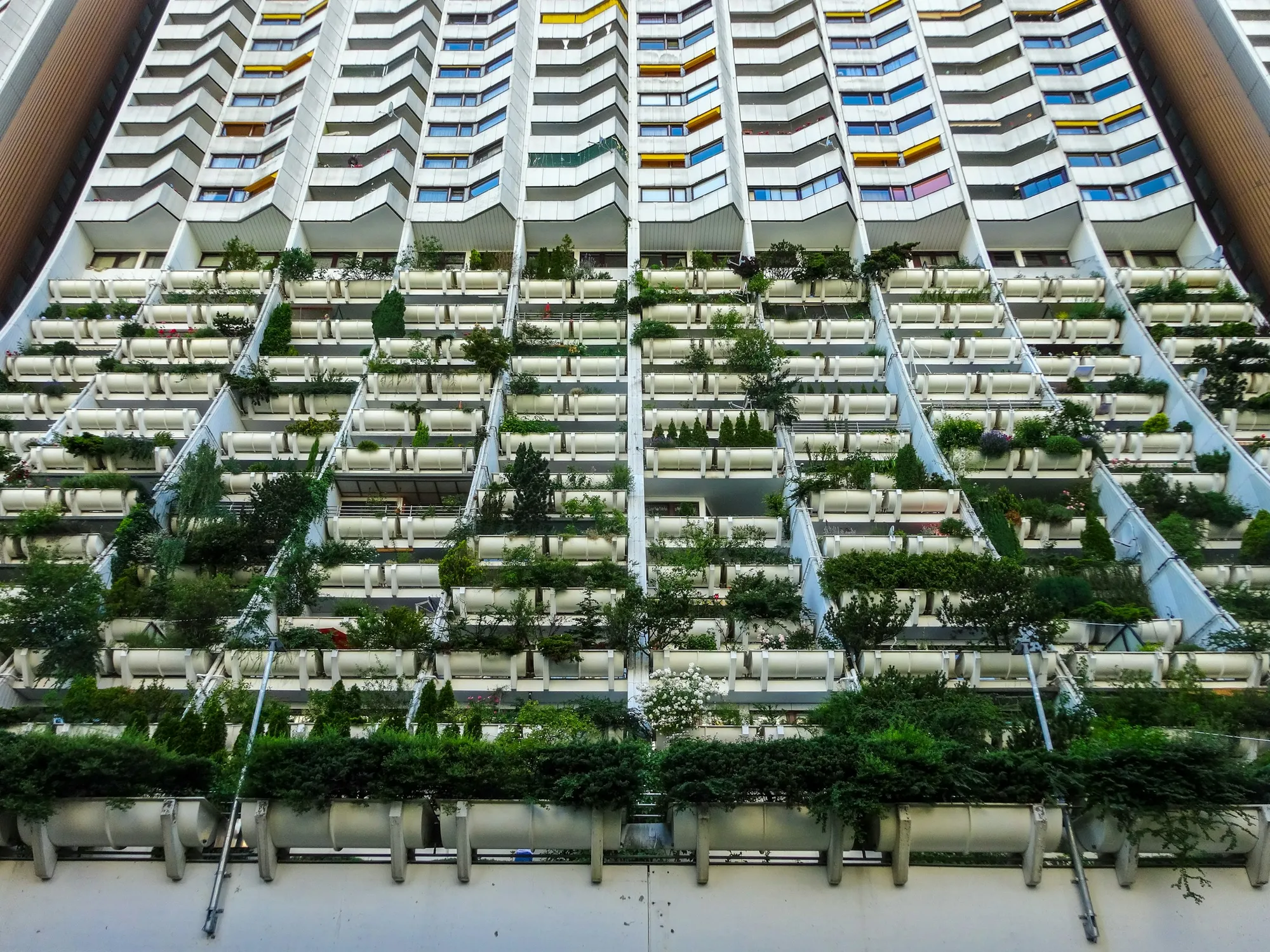 Immeuble de logements aux balcons plantés, à Vienne